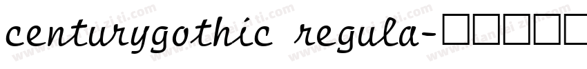 centurygothic regula字体转换